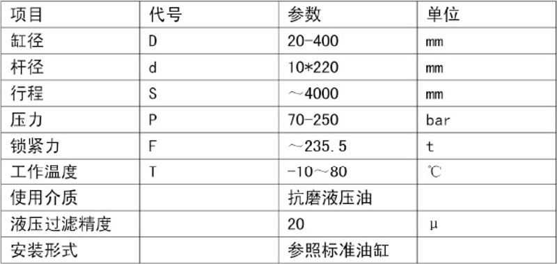 无源锁紧油缸